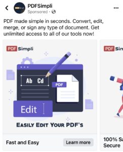 Meta advertising: what you need to know 7 PDFSimpli Carousel Ad